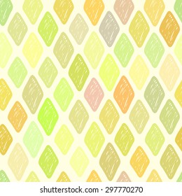 Seamless colored vector diamond pattern. Background texture consisting of multicolored slipshod rhombs.