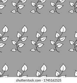 seamless colored vector floral pattern background with leaves fabric print