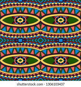 seamless colored vintage geometric pattern, texture for wallpaper, web page background, fabric and wrapping paper design, vector illustration