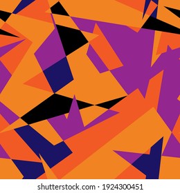 Seamless colorful abstract backdrop with curved geometry elements