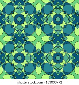 Seamless colorful abstract background in blue and green
