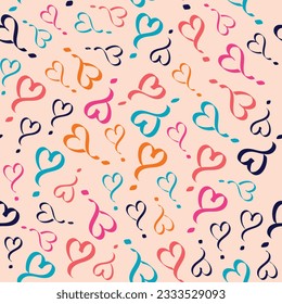 Seamless colorful abstract background on a pastel background. Can be used for wallpaper, T-shirt print, fashion print design, kids wear, greeting and invitation card.