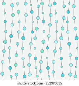 Seamless colorful abstract beads pattern. Endless pattern with lines and circles. Template for design and decoration 