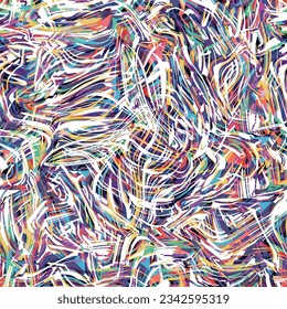 Seamless colorful abstract brushes pattern design, fabric texture, vector