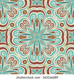 seamless colorful abstract eastern detailed vector abstract pattern