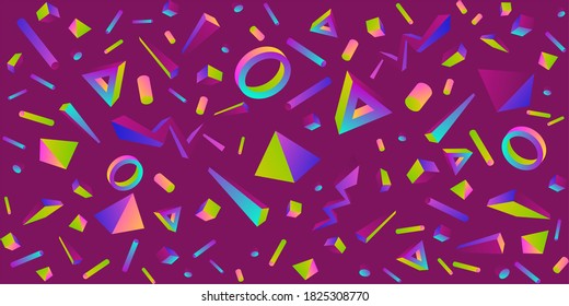 Seamless Colorful Abstract Geometric Pattern Vector Illustration Background Art