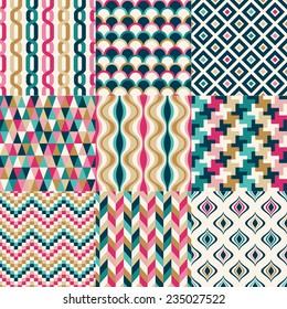 seamless colorful abstract geometric pattern