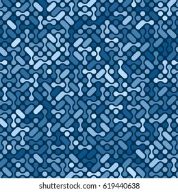 Seamless colorful abstract geometric pattern. Shades of blue. Easy to change main color. Vector illustration. 