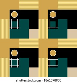 Seamless colorful abstract geometric pattern.Vector design for fashion prints and backgrounds.