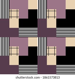 Seamless colorful abstract geometric pattern.Vector design for fashion prints and backgrounds.