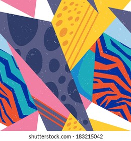 Seamless colorful abstract geometry background