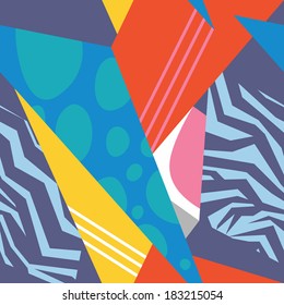 Seamless colorful abstract geometry background