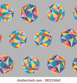 Seamless colorful abstract geometry background