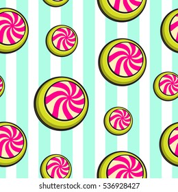 Seamless colorful abstract pattern on a white-blue background. Vector