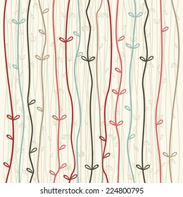 Seamless colorful abstract pattern. Texture of pastel wavy vertical stripes.