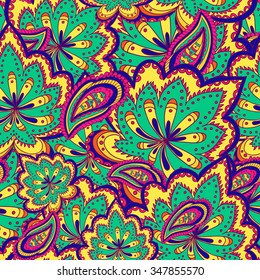 Seamless colorful abstract psychedelic pattern. 