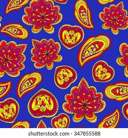 Seamless colorful abstract psychedelic pattern. 