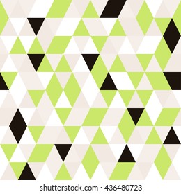 Seamless colorful abstract triangles pattern. Retro background of geometric shapes. Bright modern mosaic backdrop. Vintage triangle ornament.
Creative cover, decorative elements. Vector illustration. 
