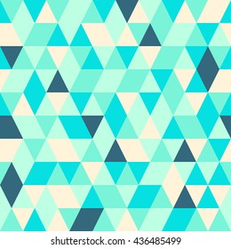 Seamless colorful abstract triangles pattern. Retro background of geometric shapes. Bright modern mosaic backdrop. Vintage triangle ornament.
Creative cover, decorative elements. Vector illustration. 