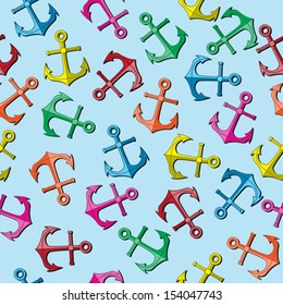 Seamless colorful anchor background