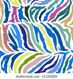 Seamless colorful animal skin texture of zebra