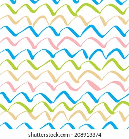 Seamless colorful artistic expression vector pattern 