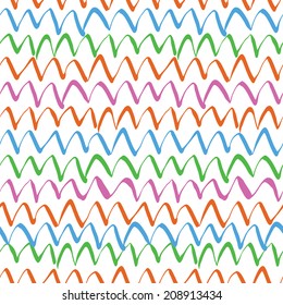 Seamless colorful artistic expression vector pattern 