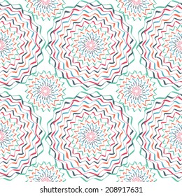 Seamless colorful artistic expression vector pattern