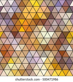 Seamless colorful autumn triangle pattern