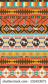 Seamless colorful aztec pattern