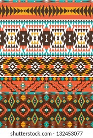 Seamless colorful aztec pattern