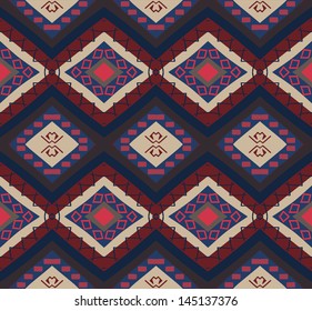 Seamless colorful aztec pattern