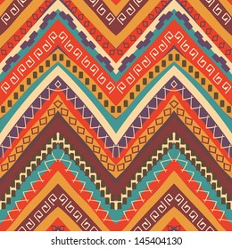 Seamless colorful aztec pattern