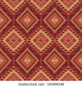 Seamless colorful aztec pattern