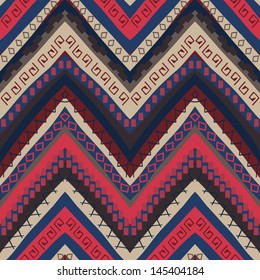 Seamless colorful aztec pattern