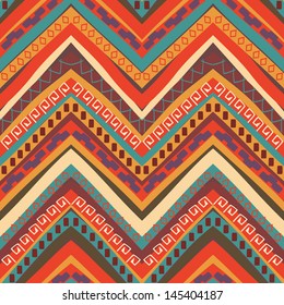 Seamless colorful aztec pattern