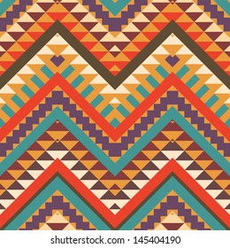 Seamless colorful aztec pattern