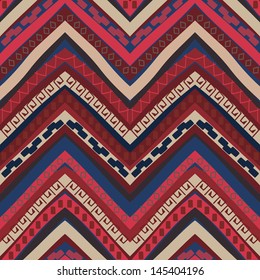 Seamless colorful aztec pattern