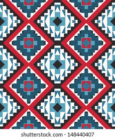 Seamless colorful aztec pattern