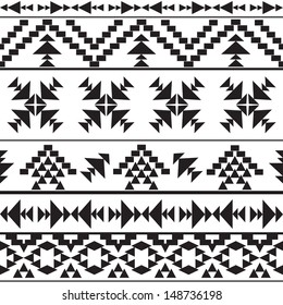 Seamless colorful aztec pattern