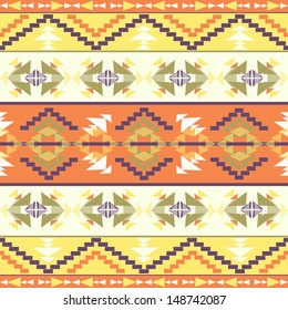 Seamless colorful aztec pattern