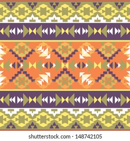 Seamless colorful aztec pattern