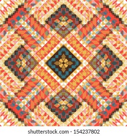 Seamless colorful aztec pattern