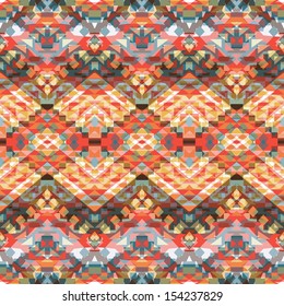 Seamless colorful aztec pattern