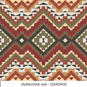 Seamless colorful aztec pattern