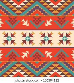 Seamless colorful aztec pattern