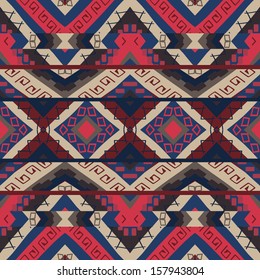Seamless colorful aztec pattern 