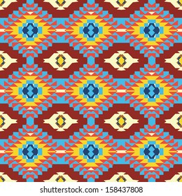 Seamless colorful aztec pattern 