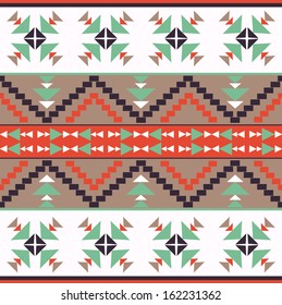 Seamless colorful aztec pattern