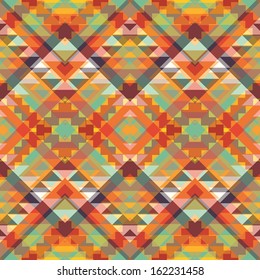 Seamless colorful aztec pattern